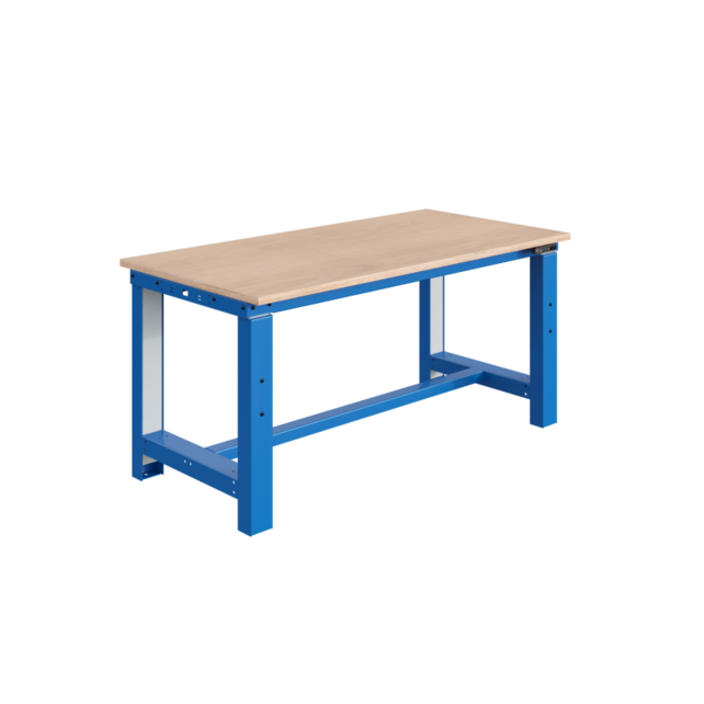 ESD Electrically height-adjustable worktable SI-model industrial blue 300 kg heavy duty