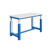 ESD Electrically height-adjustable worktable SI-model industrial blue 300 kg heavy duty