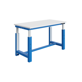 ESD Elektrisch in Höhe verstelbare Arbeitstisch SI-model grau industrieel blau 300 kg Schwerlast