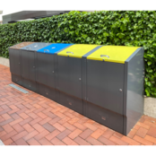 Shelter storage for of 120 Litres wheelie waste bin with flap cover