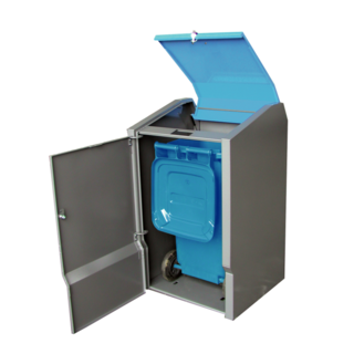 Habillages Caches poubelles en acier de 120 Litres avec clapet