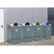 Habillages Caches poubelles en acier de 120 Litres avec auvent