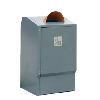 Shelter storage for of 240 Litres wheelie waste bin with hood opening
