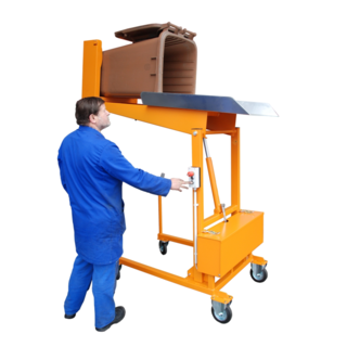 Wheelie bin mobile tipping station for waste containers 120 - 240 Liters MKS-12V