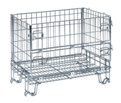 Wire basket stackable foldable Mesh container 860 x 580 x 680 mm galvanized