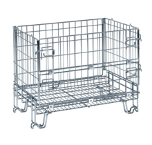 Wire basket stackable foldable Mesh container 860 x 580 x 680 mm galvanized