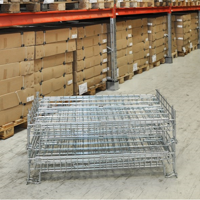 Draadmand stapelbaar inklapbaar Gaasmand container1200 x 800 x 980 mm verzinkt Draadmand stapelbaar inklapbaar Gaasmand container1200 x 800 x 980 mm verzinkt