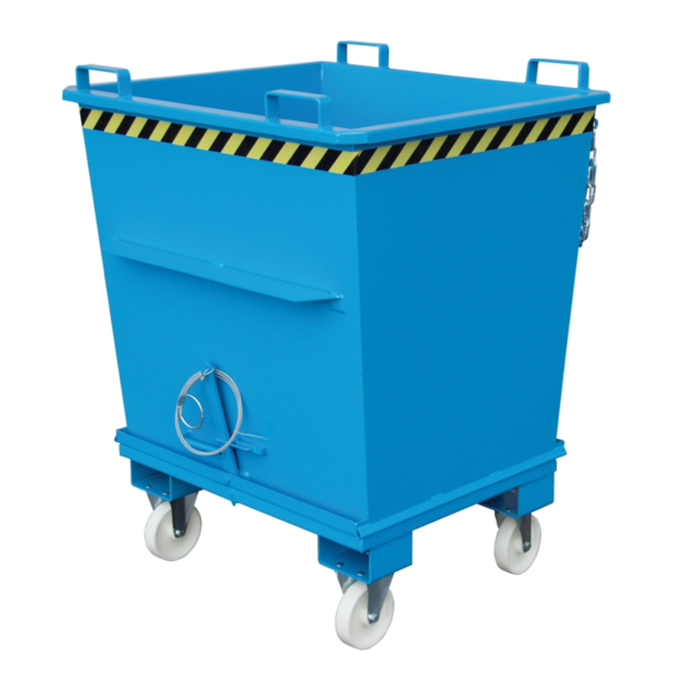 Bodemklepcontainer onderlosser 500 Liter voor heftruck of kraan Type BKB