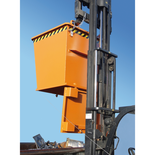 Senkbodencontainer für Gabelstapler oder Kran 500 Liter Typ BKB