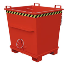 Bodemklepcontainer onderlosser 500 Liter voor heftruck of kraan Type BKB