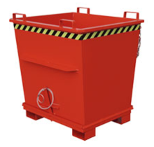 Bodemklepcontainer onderlosser 500 Liter voor heftruk of kraan Type BKB