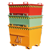 Drop bottom container for forklift or crane 700 Liter Type BKB