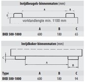 Drop bottom container for forklift or crane 500 Liter Type BKB