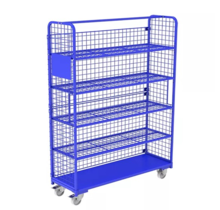 Order Picking Mesh Shelf Trolley Rollcontainer