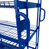 Chariot en filet de préparation de commandes 130x65x190cm e-commerce étagères inclinées