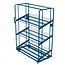 SalesBridges Chariot de Préparation de Commandes avec 3 Étagères Inclinées en Fil Métallique et Poignées – 1300 x 650 x 1900 mm
