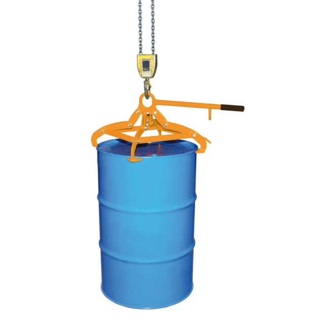 Vertical Barrel Lifter with Crane, 4-point Clamp for Plastic and Steel Drums