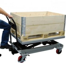 Mobiele Heftafel 500 kg – Schaarhefwagen op Wielen met Euro-palletplatform 120 x 80 cm
