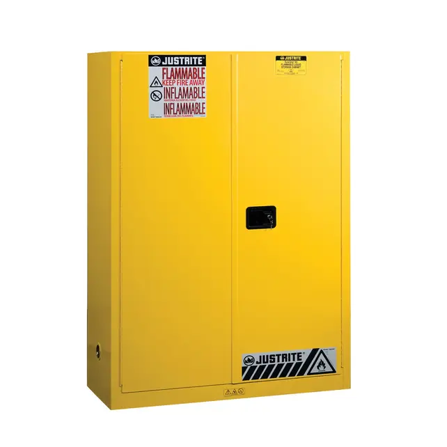 Armoires de sécurité inflammable 114Litre  112 x 109 x 46 cm, 1 étagère, 2 portes Armoires de sécurité inflammable 114Litre  112 x 109 x 46 cm, 1 étagère, 2 portes
