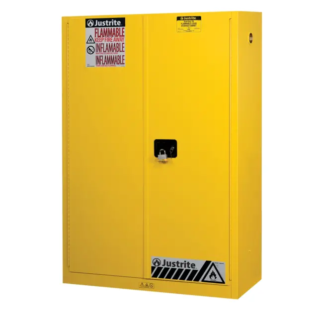 Armoires de sécurité classiques de 45 gallons Armoire inflammable - 165 x 109 x 45 cm - Jaune