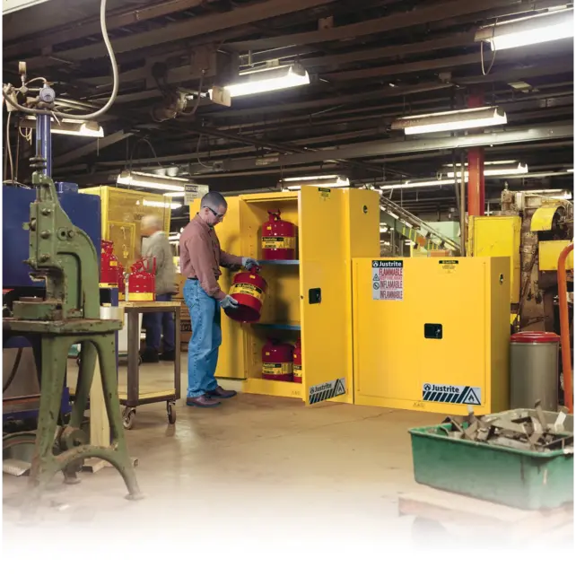 Safety Flammable Cabinet  341 Liter  - 165 x 109 x 86 cm - Yellow