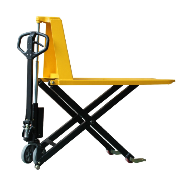 Scissor lift pallet truck with 2 lifting cylinder, 1000Kg  lifting height 800 mm