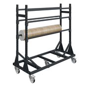 4 rollen mobiele dispenser 1815x780xH1870mm Laad capaciteit 500kg