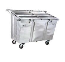 conteneur à déchets 2500L galvanisé avec roues