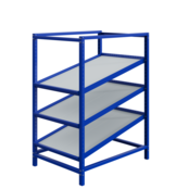 Etagère métallique Fifo Rack 3 niveaux D1360xH1800mm