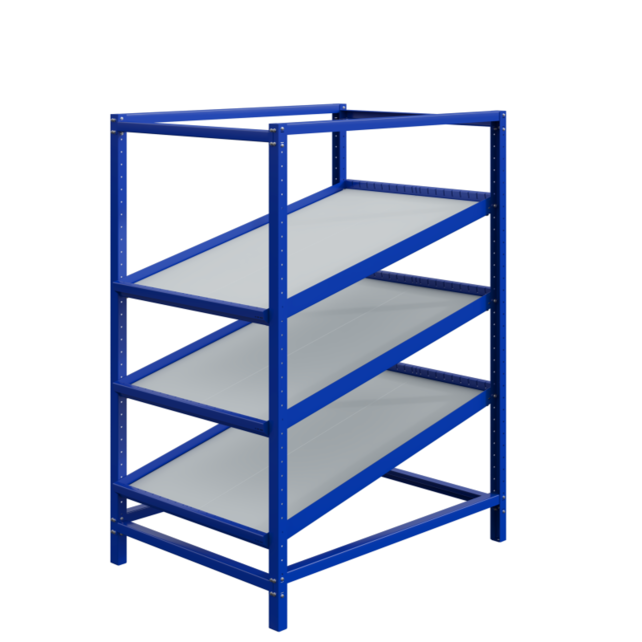 Fifo Rack Metal shelf  3 levels D1360xH1800mm Fifo Rack Metal shelf  3 levels D1360xH1800mm
