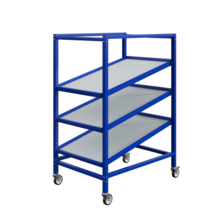 Fifo Rack Metal shelf  3 levels D1360xH1800mm