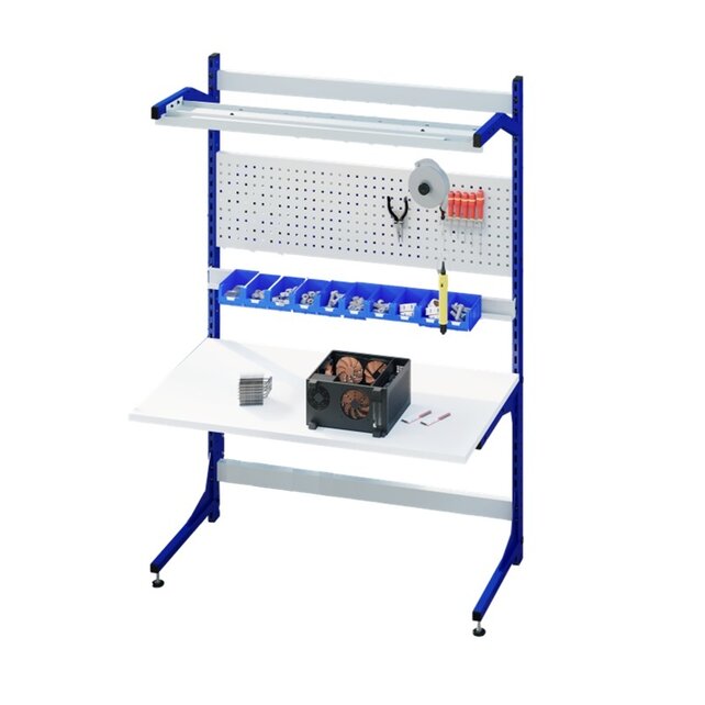Productielijn werkstation transportband Arbeitstisch 150 kg mit werkblad