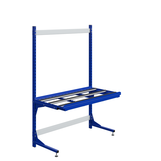 Productielijn werkstation transportband rollerspoor 150 kg