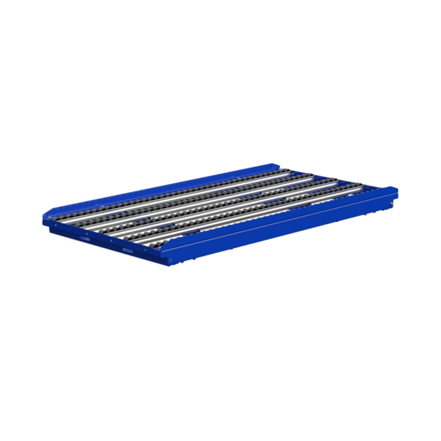 Transportband mit 3 rails rollenbaan, mechanische hoogteverstelling 150Kg