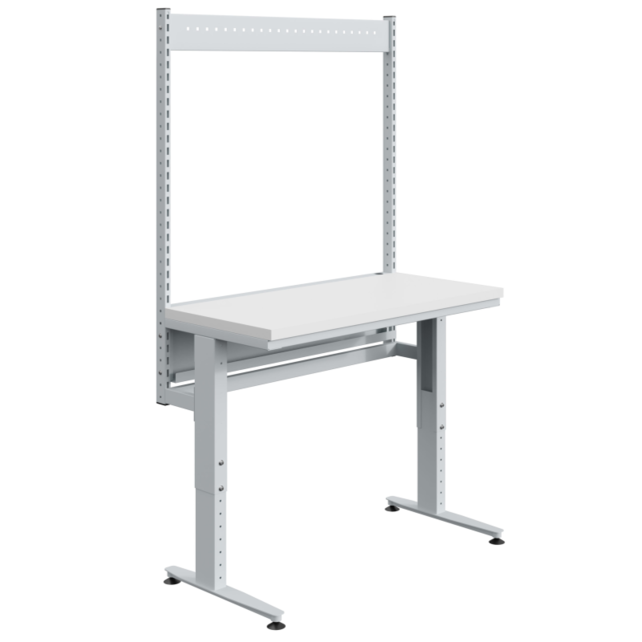 Poste de travail ESD mécanique réglable en hauteur de 763 à 1113 mm