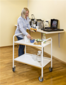 Service trolley with 2 shelves 	765 x 520 x 895