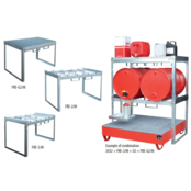 Rack horizontal pour fûts 2x200L étagère à fûts 1320x785x805mm Galvanisé