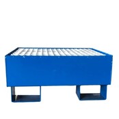 Steel Spill Pallet Sump Tray  Galvanized Grid for 1 Drum 210L Oil Drum - 70L
