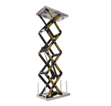 Table élévatrice électrique fixe, capacité jusqu'à 800 kg, conception à 4 ciseaux, hauteur de levage 4,2 m
