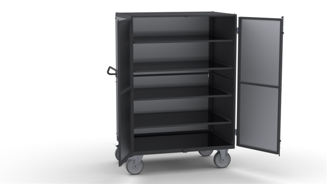 Roll Conteneur Antivol 1332 x 821 x 1765 mm Sécurité  Mur de tôle d'acier