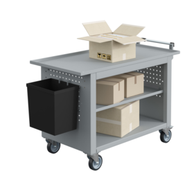 Multipurpose Trolley MOVIT from steel W1200-1500xD615xH820