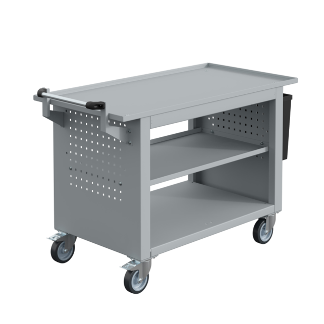 Multifunctionele trolley MOVIT van staal B1200-1500xD615xH820