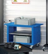 Multipurpose Trolley MOVIT from steel W1200-1500xD615xH820