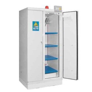 90-Minute Fire Safety Cabinet for Lithium-Ion Batteries 2050 x 905 x 903 mm – 4 Shelves & Automatic Fire Extinguisher