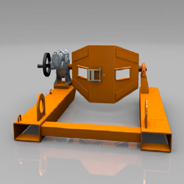 Plastic and steel drums lift and turn, suitable for forklift and crane.