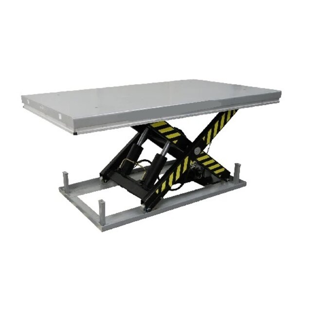 Stationärer Elektrischer Hubtisch 2000 kg – Einfachscherenplattform 1300 x 850 mm, Hubhöhe 1000 mm