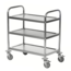 Kongamek Edelstahl C2 Etagenwagen mit 3 Böden 710 × 400 × 805 mm – RVS