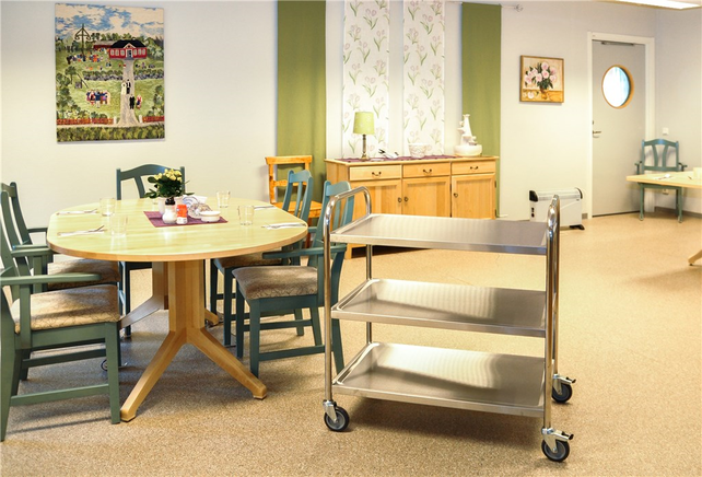 Edelstahl Etagenwagen C3 910 × 590 × 965 mm – 3 Böden, 100 kg