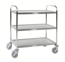 Edelstahl Etagenwagen C3 910 × 590 × 965 mm – 3 Böden, 100 kg
