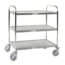 Kongamek Edelstahl Etagenwagen C3 910 × 590 × 965 mm – 3 Böden, 100 kg